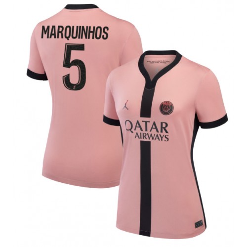 Fotballdrakt Dame Paris Saint-Germain Marquinhos #5 Tredjedrakt 2024-25 Kortermet